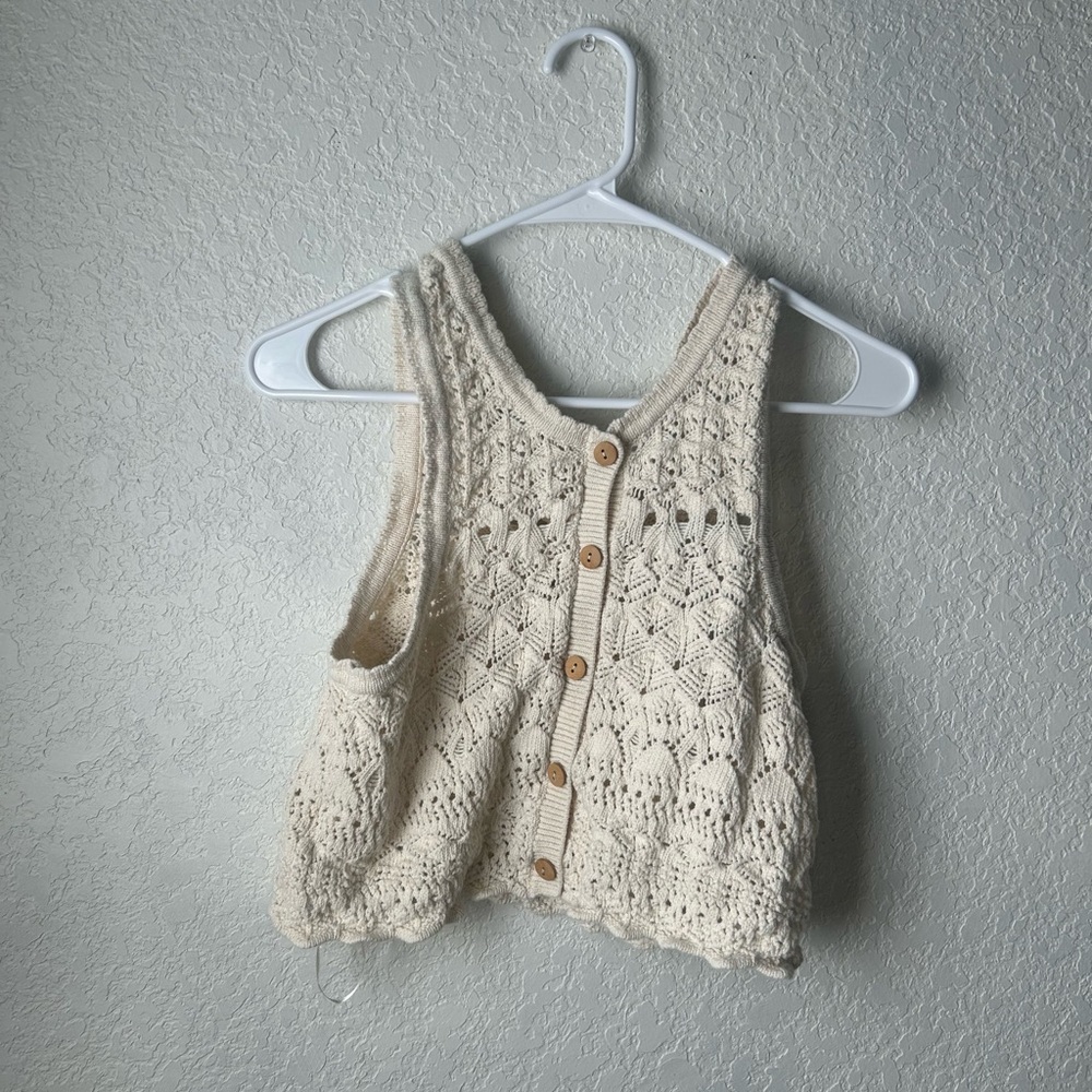 House of Harlow 1960 Ivory Knit Vest